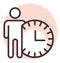 Personal time clock, icon