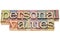 Personal values word abstract