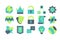 Personalities and archetypes flat vector icons set