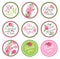 Personalized Candy Sticker Labels with rose