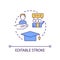 Personalized educational approach concept icon