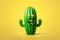 Personified Cactus The Cartoon Character. AI