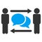 Persons Exchange Messages Raster Icon