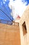 Perspective angle of a windmill, in Trapani, Sicily, Italy