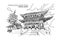 Perspective of Asakusa Temple or Sensoji Temple in TOKYO, JAPAN, Vector illustration sketch design.