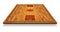 Perspective Basketball court floor with line on wood texture background. Vector illustration