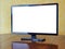 Perspective blank screen television tv table