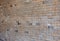 Perspective Brick wall texture background. Retro style