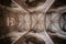 Perspective of columns,ceiling and windows of the monastery of Santa Maria da Vitória, Batalha PORTUGAL