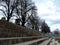 Perspective of Concrete Stairs Along a Riverbank