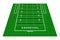 Perspective green american football half field. View from front. Rugby field with line template. Vector illustration stadium