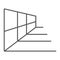 Perspective grid tool thin line icon, tools design