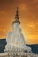 Perspective line from Religious Buddhism in Thailand. Five Buddha Statues, Temple Relics Cliff Hide Glass, Famous Traveling Place