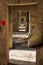 Perspective shot of infinite doorways in an abandoned grain elevator with an ominous feel