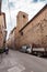 Perspective street view of Fermo, Italy