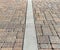 Perspective view cobblestone road street walkway stone bricks ground surface background