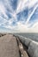 perspective view of a Dutch pier at the beach