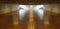 Perspective View of Empty Underground Tunnel Hallway, Pavement, Walkway in Vintage Design LED Light Ceiling Pattern