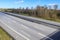 Perspective view on a european highway on a sunny day