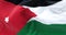 Perspective view of the Jordan national flag waving