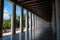 Perspective view of the stoa of Attalus in Athens Greece