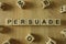 Persuade word from wooden blocks