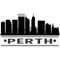 Perth city Icon Vector Art Design Skyline