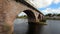 Perth, Scotland, Smeaton`sWest Bridge and River Tay view