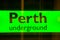 Perth Underground illuminated Station sign