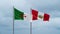 Peru and Algeria flag