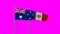 Peru and Australia flag