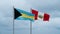 Peru and Bahamas flag