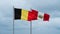 Peru and Belgium flag
