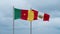 Peru and Cameroon flag