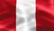 Peru flag - realistic waving fabric flag