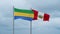 Peru and Gabon flag