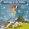 Peru infographics, statistical data, sights