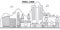 Peru, Lima architecture line skyline illustration. Linear vector cityscape with famous landmarks, city sights, design