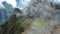 Peru Machu Picchu ancient inca ruin site Panorama with morning clouds.