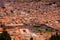 Peru, May, Cusco, aerial view, city-scape, rooftops, churches, homes