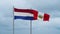 Peru and Netherlands flag