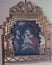 peru, old catholic cathedral of the 16th century cusco painting in oil of the virgin mary with child in gold frame