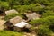 Peru, Peruvian Amazonas landscape. The photo present typical indian tribes settlement in Amazon