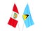 Peru and Saint Lucia flags