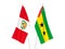 Peru and Saint Thomas and Prince flags