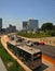 \\\'peru san isidro.highway -via express- with city with banks, corporations and public bus station called metropolitano