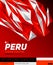 Peru theme modern poster, vector template illustration, peruvian flag colors
