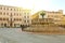 Perugia city with Piazza IV Novembre square with monumental fountain Fontana Maggiore at sunrise, Umbria, Italy