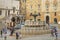 Perugia, Italy - Fontana Maggiore fountain at the Piazza IV Novembre, Perugia historic quarter main square