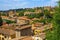 Perugia, Italy - Panoramic view of the Perugia historic quarter with medieval houses and academic quarter of University of Perugia